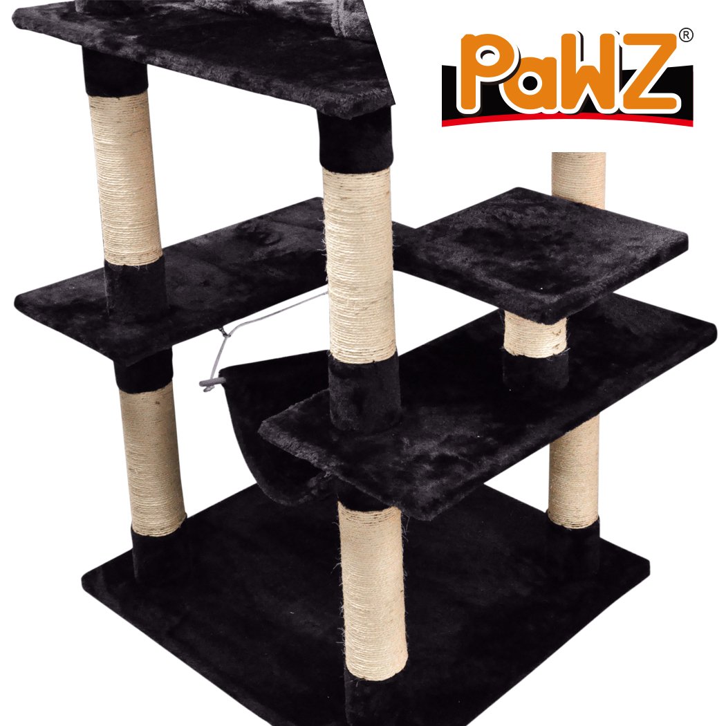 PaWz 1.83M Cat Scratching Post Tree House with plush velvet cover and natural sisal posts, designed for climbing and scratching.